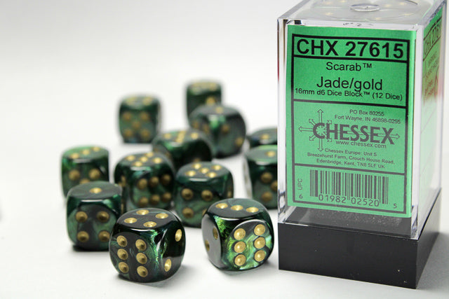 Chessex 16mm D6 Dice block (12)