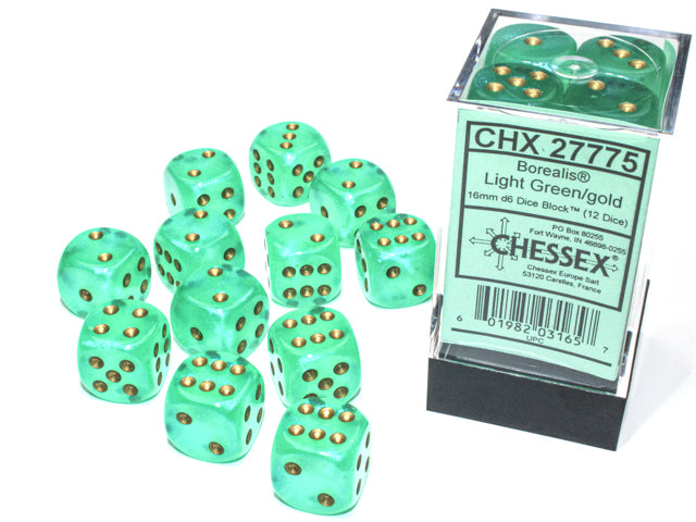 Chessex 16mm D6 Dice block (12)