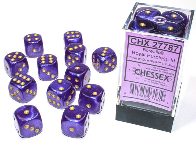 Chessex 16mm D6 Dice block (12)