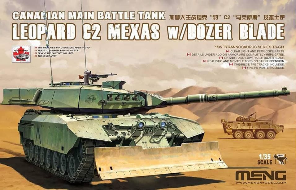 Meng 1/35 Canadian Main Battle Tank Leopard C2 MEXAS w/Dozer Blade