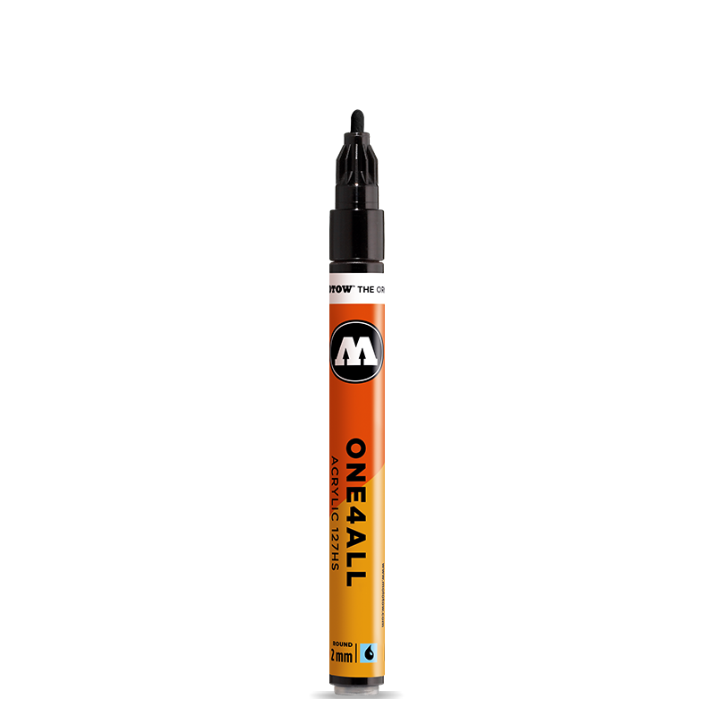 Molotow 127HS One4All Acrylic Marker #223 Metallic Black, 2mm