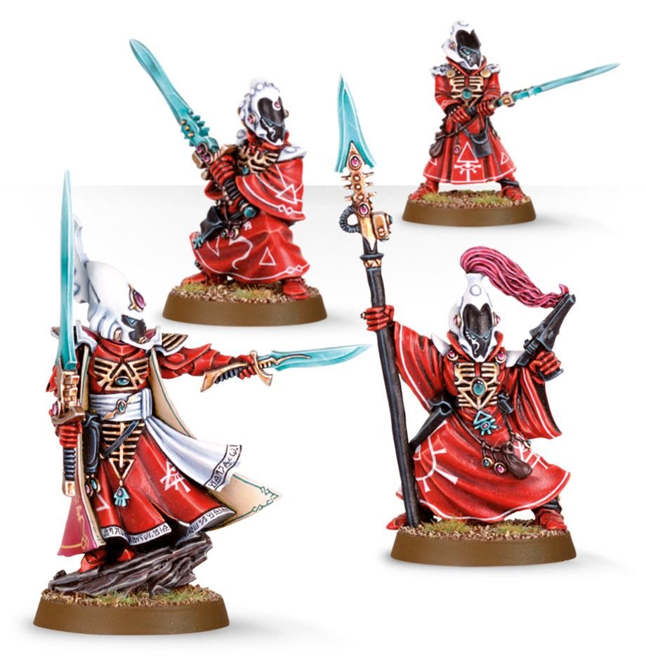 Aeldari Farseer and Warlocks