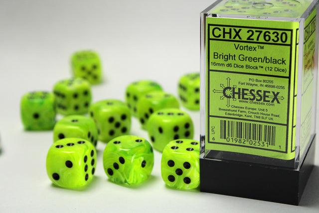 Chessex 16mm D6 Dice block (12)