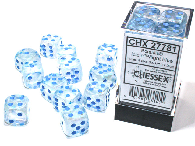 Chessex 16mm D6 Dice block (12)