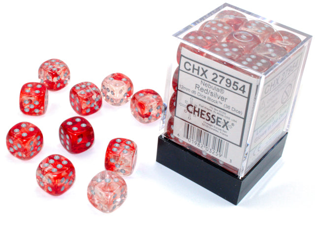 Chessex 12mm D6 Dice block (36)