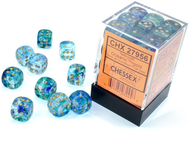 Chessex 12mm D6 Dice block (36)