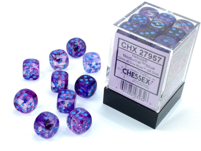 Chessex 12mm D6 Dice block (36)